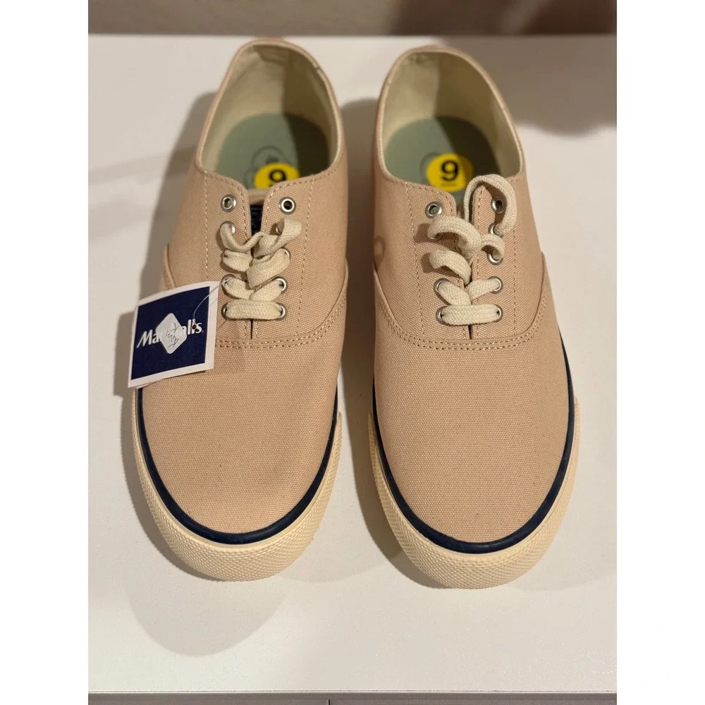 Sperry Top-Sider CVO Mens Canvas Sneakers Tan Beige Low Top Deck Shoes 9